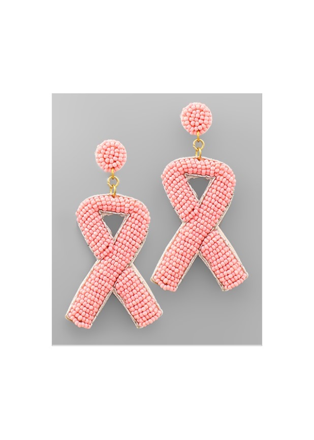 Breast Cancer Ribbon Earrings