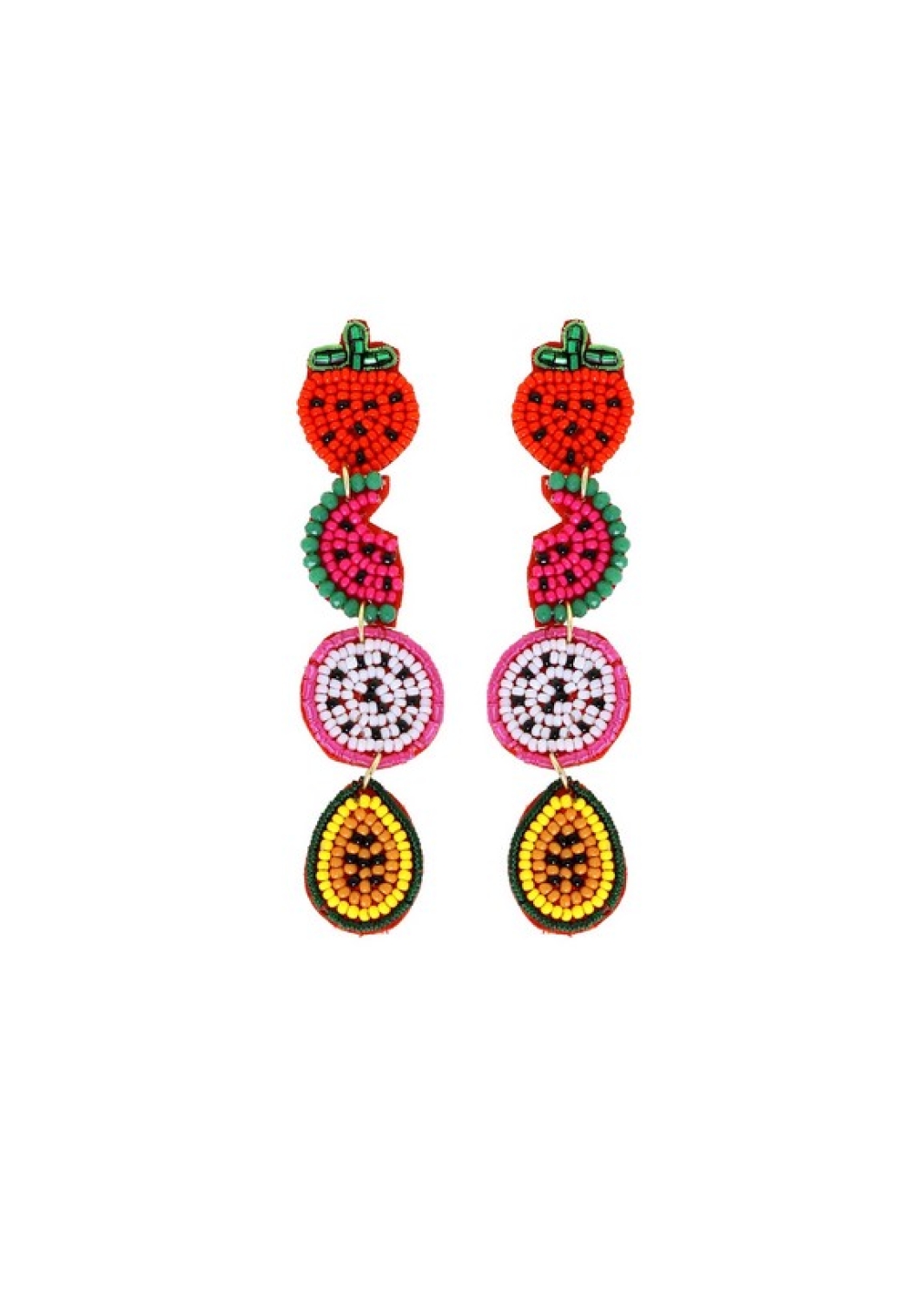 Fruit Dangle Strawberry, watermelon, Dragon Fruit, Papaya Earrings